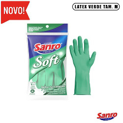 UDL. LUVA MULTIUSO LATEX VERDE TAM. M CA 5129 SANRO