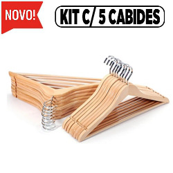 UD. CABIDE DE MADEIRA (KIT C/ 5 PCS)