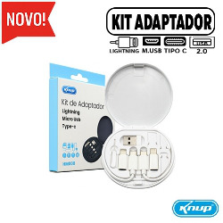 CABO CEL/DADOS (KIT ADAPT.IPHONE V8 E TYPE-C+EST