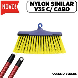 UDL. VASSOURA NYLON FLORIÇA WAVE C/ CABO