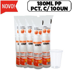UDL. COPO DESCARTÁVEL 180ML TRANSPARENTE PP PCT C