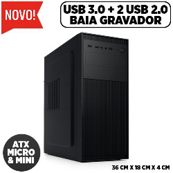GABINETE ATX MOD. D-ATX01 USB 3.0 + 2 USB 2.0 + BAI