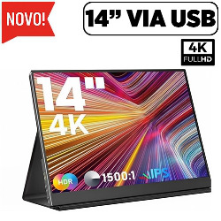 MONITOR PORTATIL P/ NOTEBOOK 14" 4K-TELA ADICION