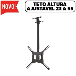 S.SUPORTE P/ TV DE TETO (ALTURA AJUSTAVEL) - 23 A 55 - P