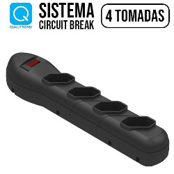 EN. FILTRO DE LINHA 4 TOMADAS C/ CIRCUIT BREAK (DE