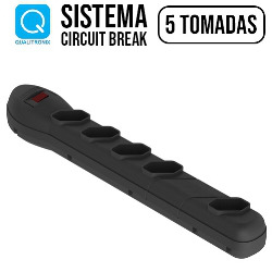 EN. FILTRO DE LINHA 5 TOMADAS C/ CIRCUIT BREAK (DE