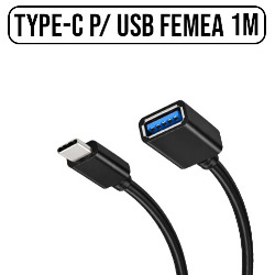 CABO TYPE-C P/ USB FEMEA 1M REF. DK-208