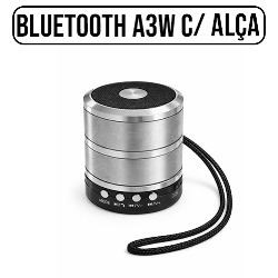CAIXA DE SOM BLUETOOTH a3W C/ ALÇA REF.WS-887 PRATA