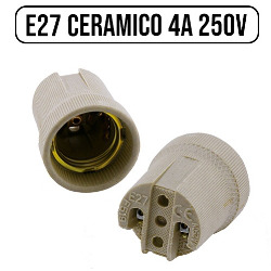 MDC. SOQUETE E27 CERAMICO 4A 250V FLOWPACK