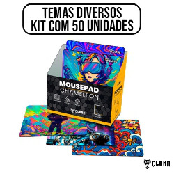 MOUSE PAD SIMPLES (KIT C/ 50) CHAMELEON DIVERSOS TE