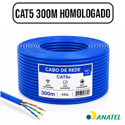 CABO DE REDE ROLO CAT5 300M-BOX (HOMOLOGADO) AZUL