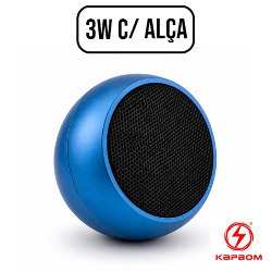 CAIXA DE SOM BLUETOOTH a3W C/ ALÇA REF. KA-8502 AZUL