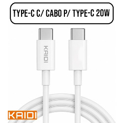 CABO CEL/DADOS (TOMADA) TYPE-C C/ CABO P/ TYPE-C 20W R