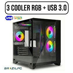GABINETE GAMER AQUARIO (3 COOLER RGB + USB 3.0) MOD.
