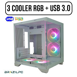 GABINETE GAMER AQUARIO B (3 COOLER RGB + USB 3.0) MOD.